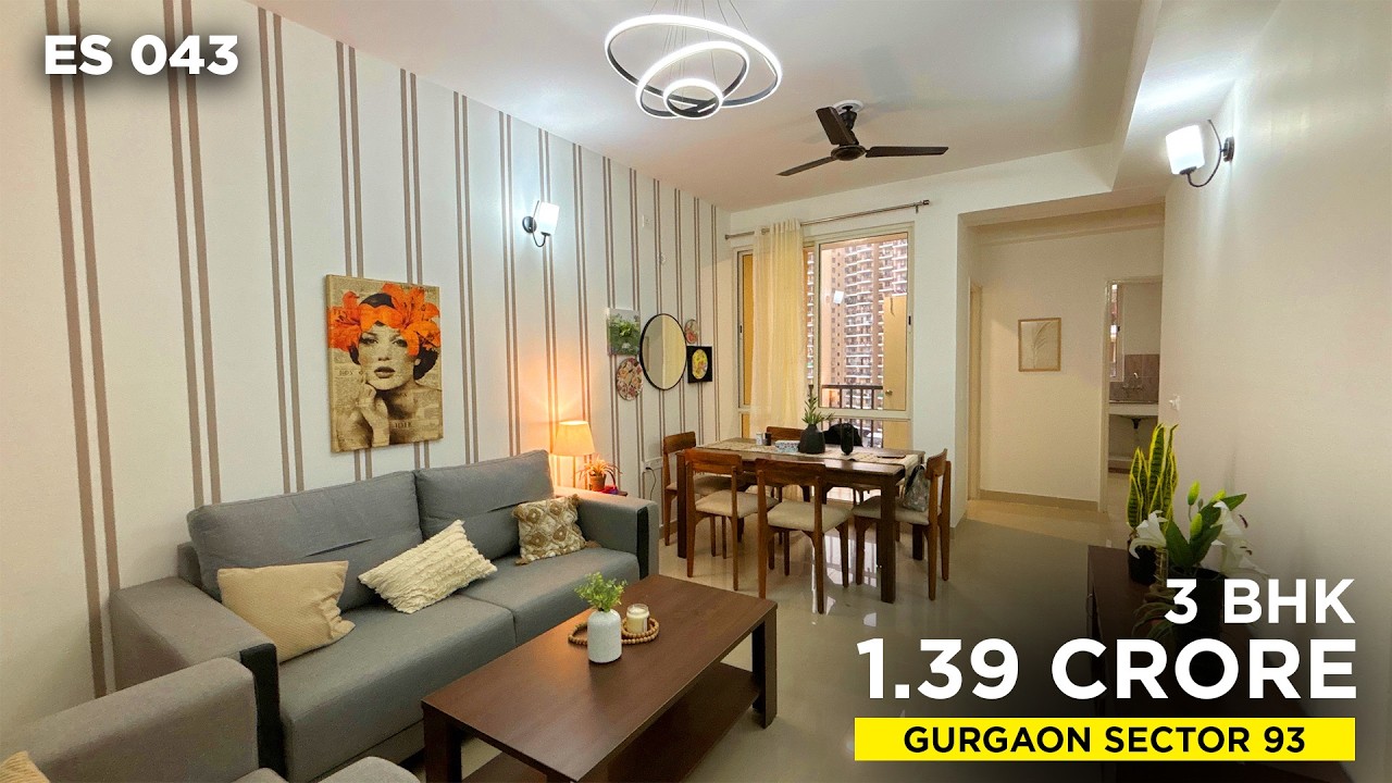 🔥 Market Slowdown Deal! 3 BHK Flat for Sale in Gurgaon | ₹1.39 Cr | Luxury Living 😱 ES 043