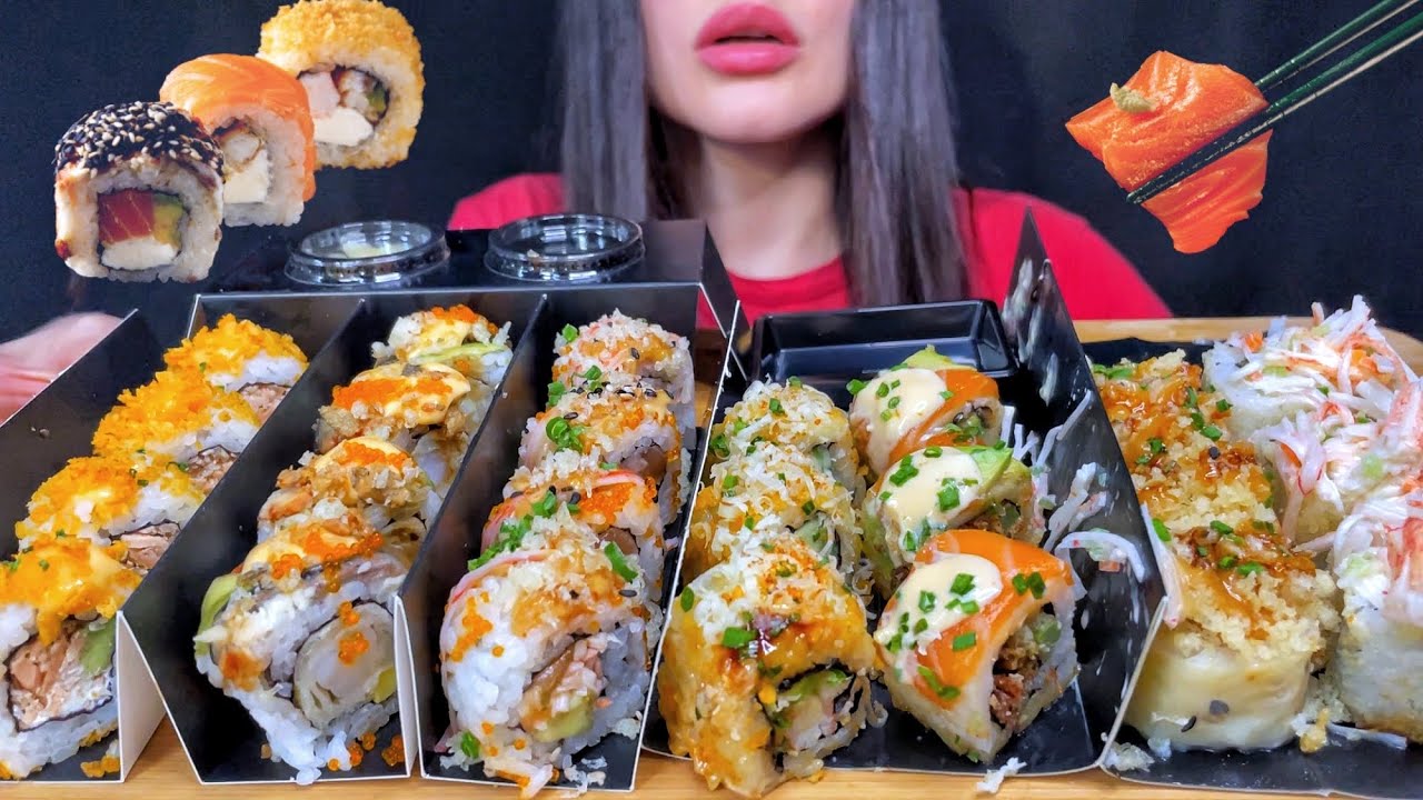 SUSHI PLATTER | MUKBANG ASMR | EATING SOUNDS
