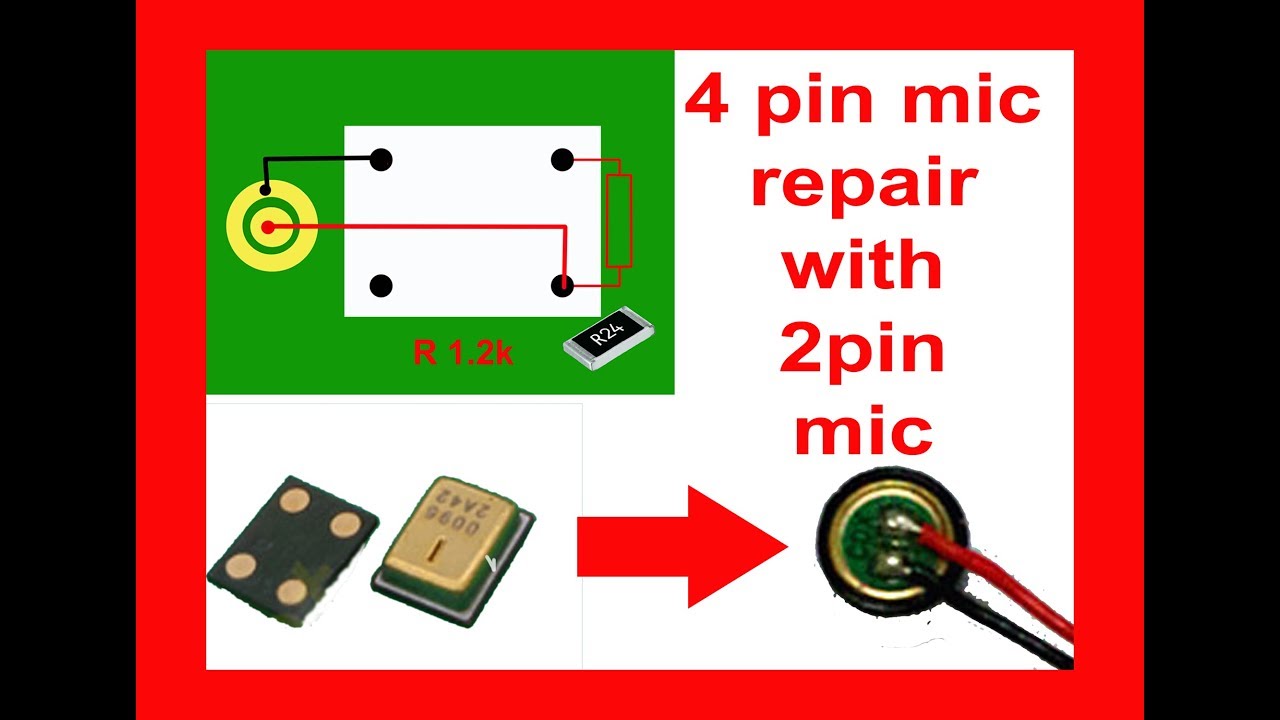 4 pin mic repair with 2 pin mic