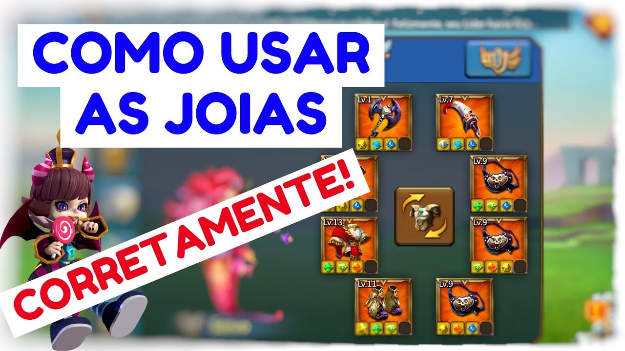 USE SUAS JOIAS ASSIM E GANHE MAIS BÔNUS! LORDS MOBILE