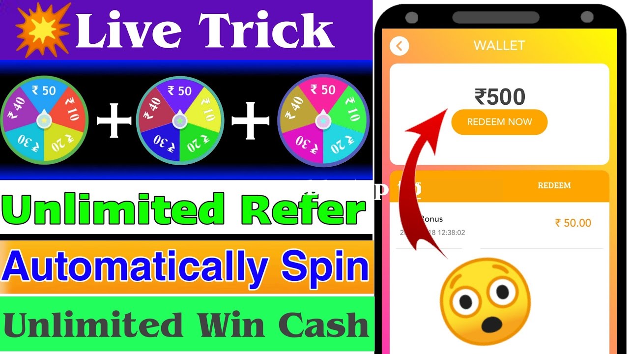 New Spin And Win App || Unlimited Refer Trick ||  New Refer Trick || Get Free Paytm Cash