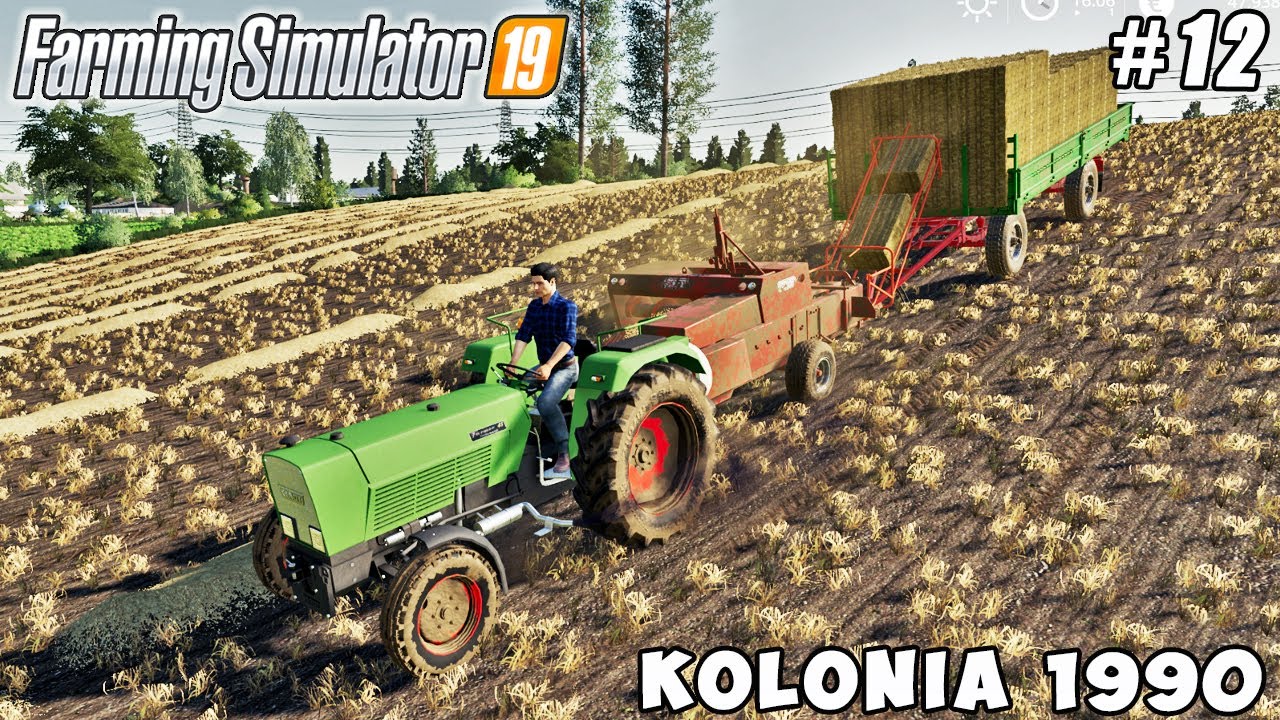 Baling straw, spreading fertilizer, cultivation, planting corn | Kolonia 1990 | FS 19 | ep #12