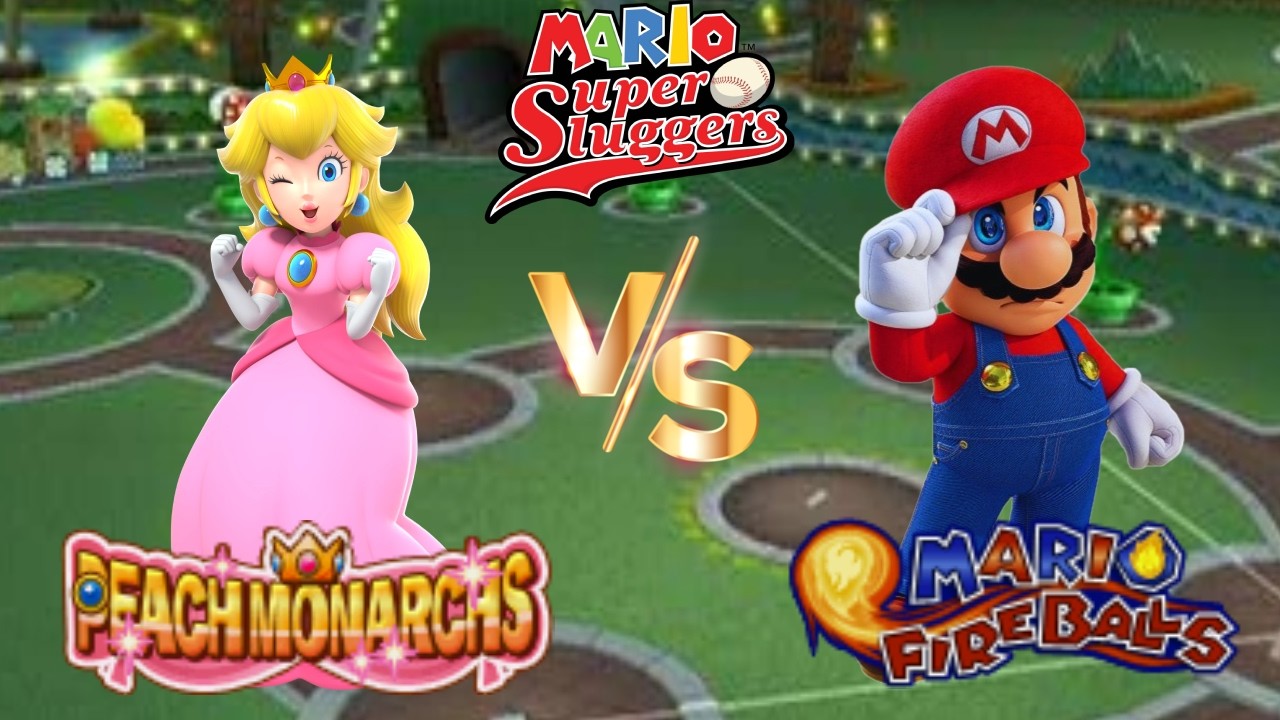 Super Mario Sluggers - Season 23 Game 2 Peach vs Mario [Yoshi Park Night]