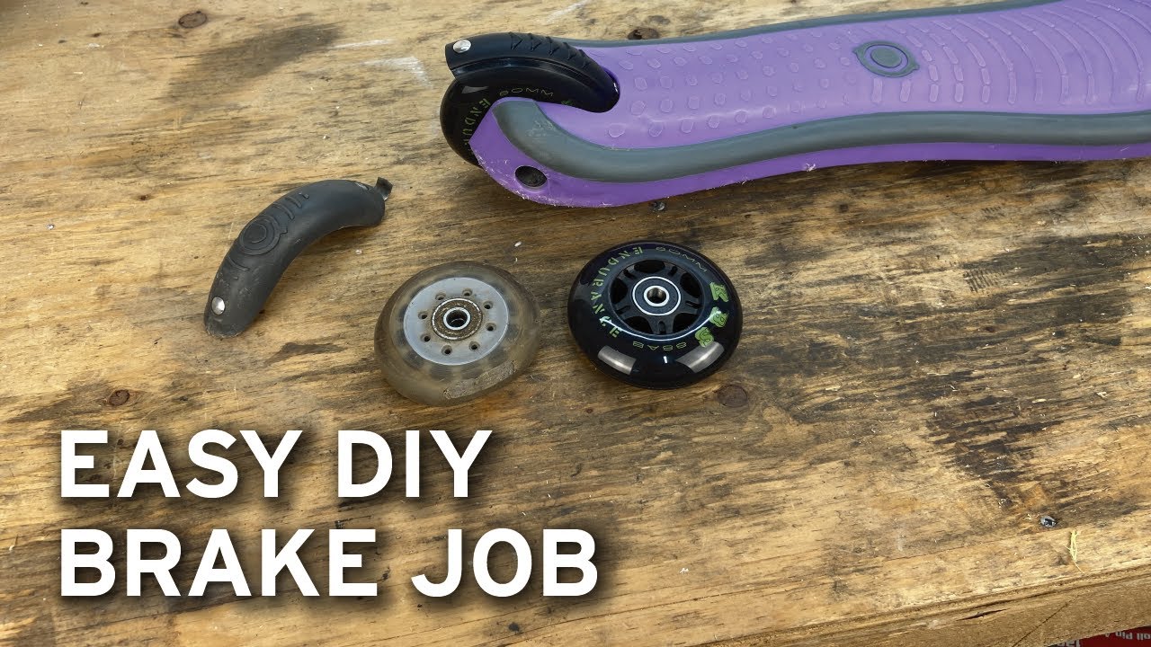 Change the wheel and brake on a children’s scooter