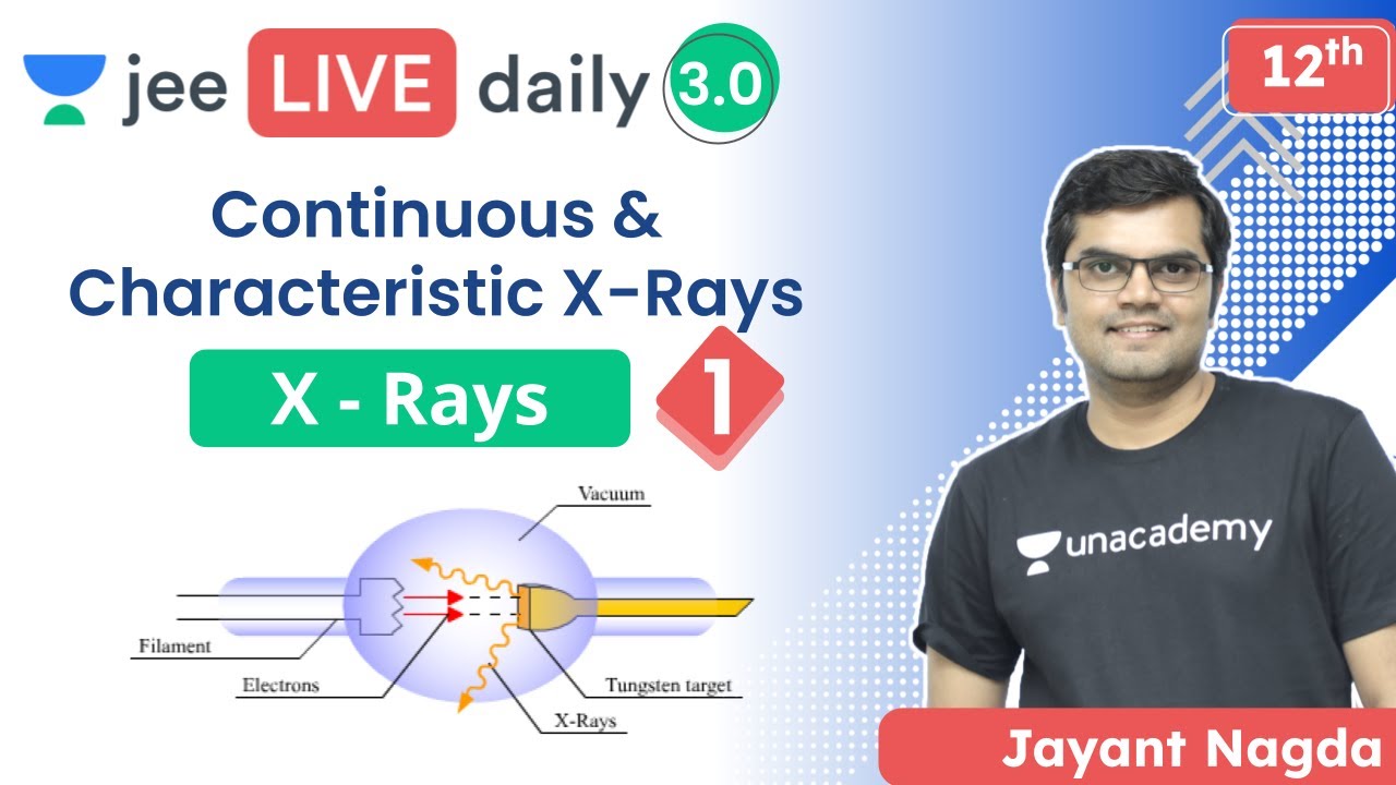 JEE: X-Rays L1 | Continuous and Characteristic X-Rays | Unacademy JEE | JEE Physics | Jayant Nagda