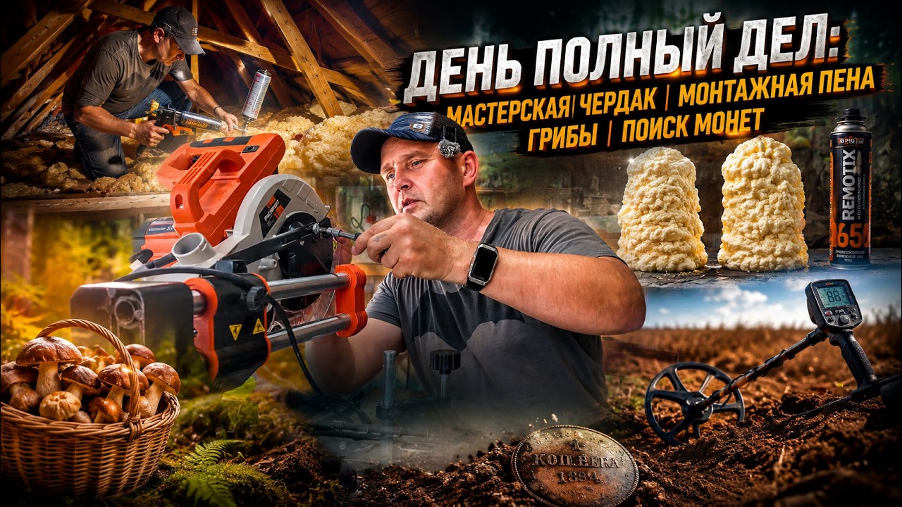 МЕНЯЮ ДИСК НА СТАНКЕ, УТЕПЛЯЮ ЧЕРДАК И ИЩУ СТАРИННЫЕ МОНЕТЫ