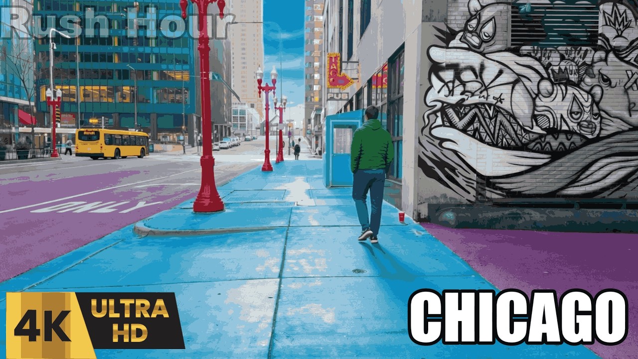 Quiet 730 AM Chicago Morning Walking Tour February 27, 2026 4k