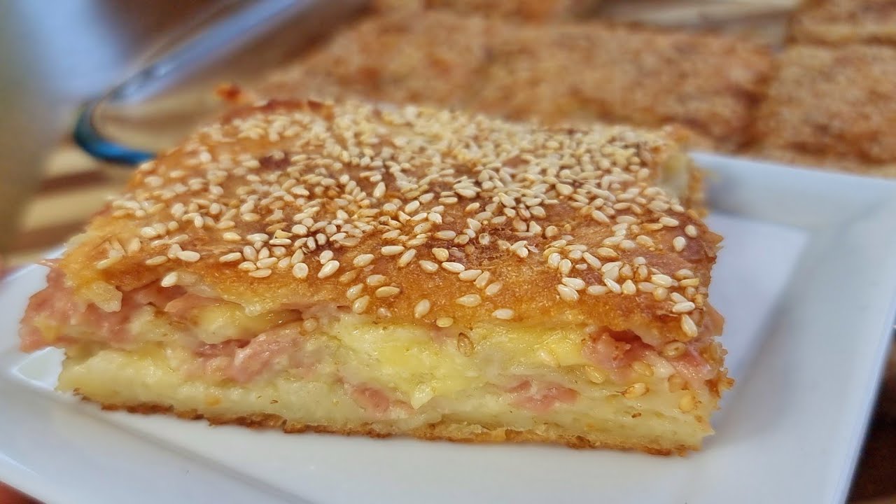 Byrek i butë per 10 minuta me peta te prera👌S'keni provuar ne ketë menyr ⁉️Ham and Cheese Pie recipe