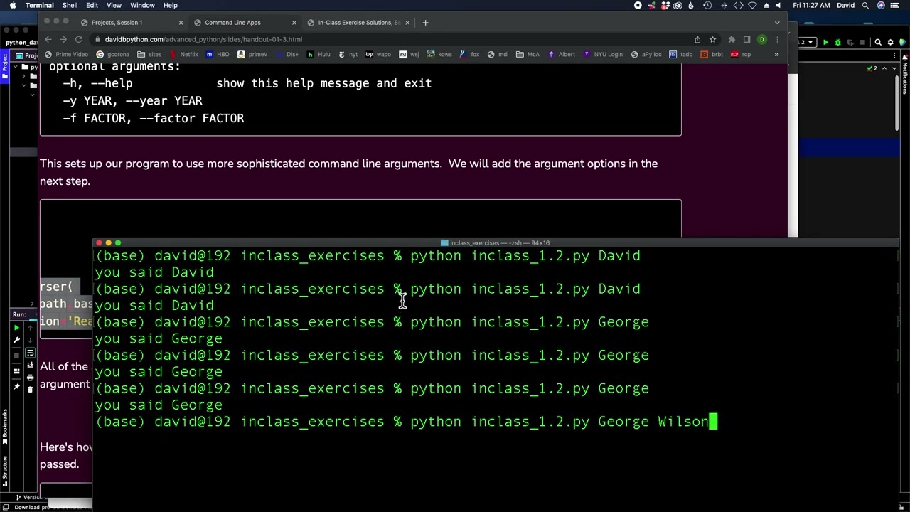 Command Line Arguments and the argparse Module