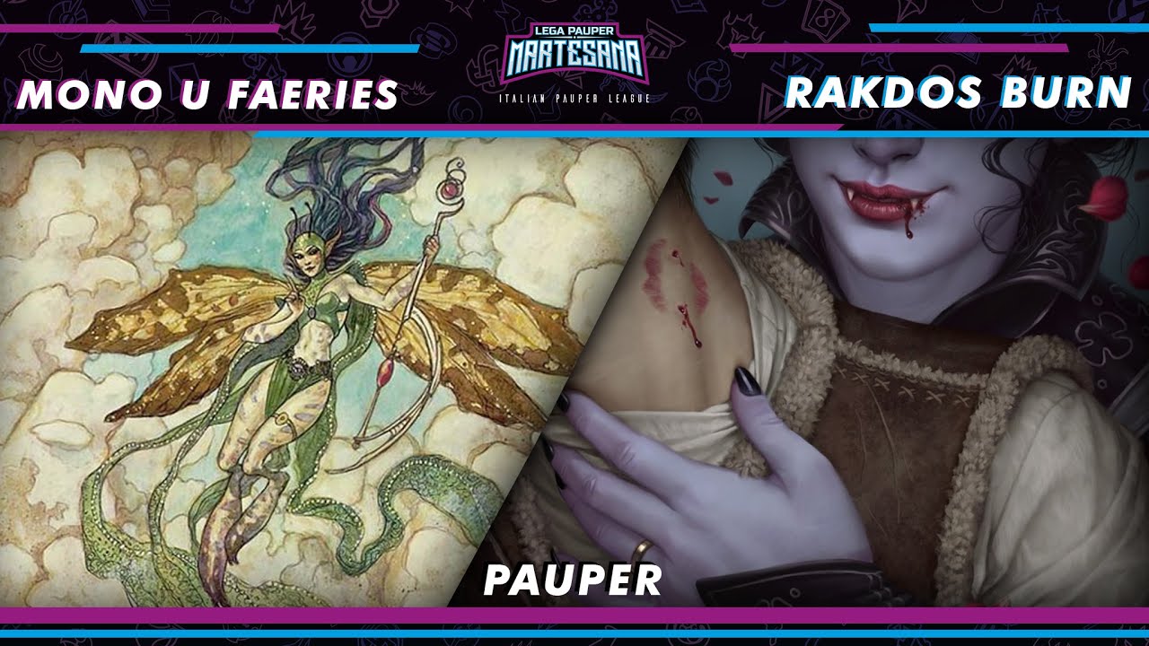 MTG PAUPER - Mono U Faeries vs Rakdos Burn - LPMartesana