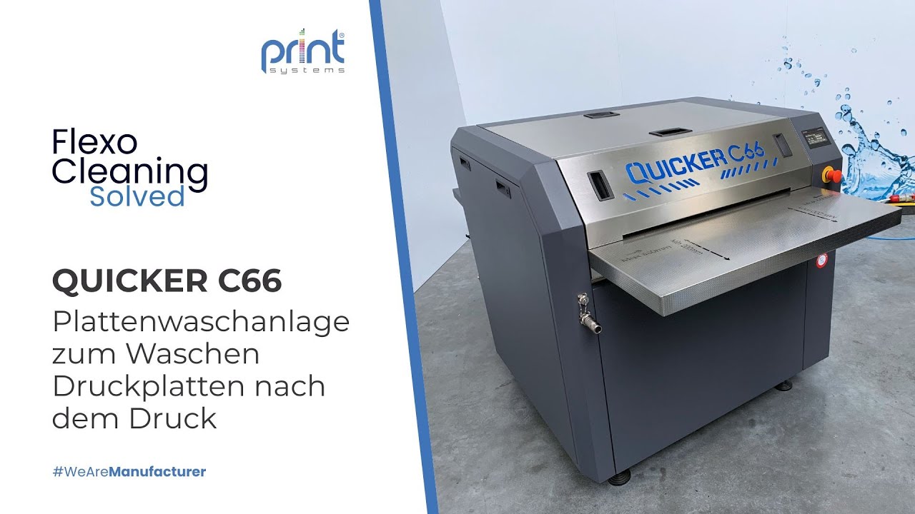 QUICKER C66 | Plattenwaschanlage zum Waschen Druckplatten nach dem Druck