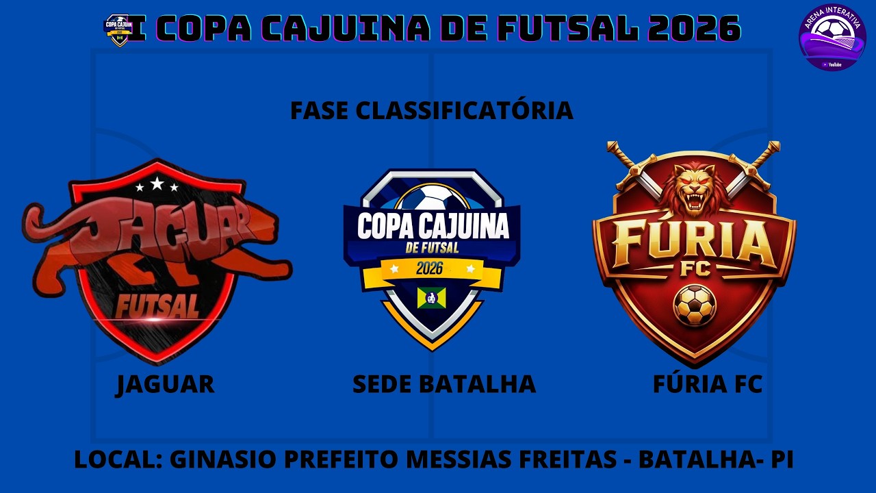 Copa Cajuína de Futsal 2026: Fase Classificatória: Jaguar x Fúria fc