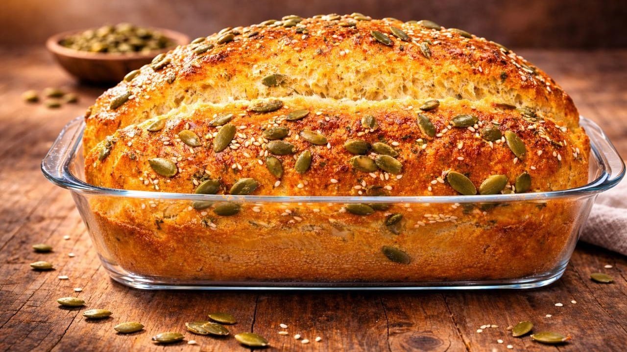 КЕФИРНЫЙ ХЛЕБ за 5 минут 🍞! Без замеса! Без дрожжей! Самый простой рецепт!