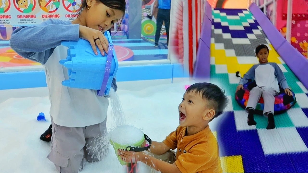 Playground Indoor mall Kidzlandia, Bermain Pasir, mandi Bola dan Permainan Edukasi Anak