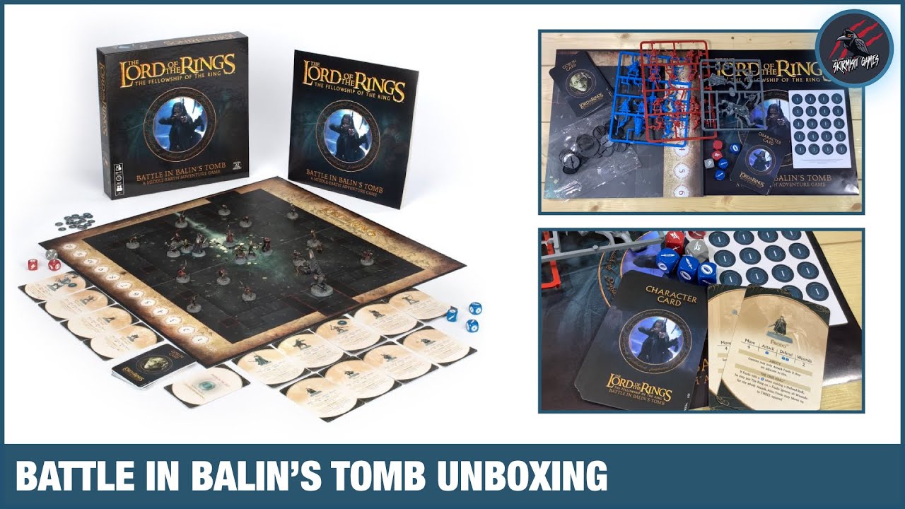 BATTLE IN BALINS TOMB UNBOXING - Lord Of The Rings Skirmish Game - Includes Fellowship Of The Ring
