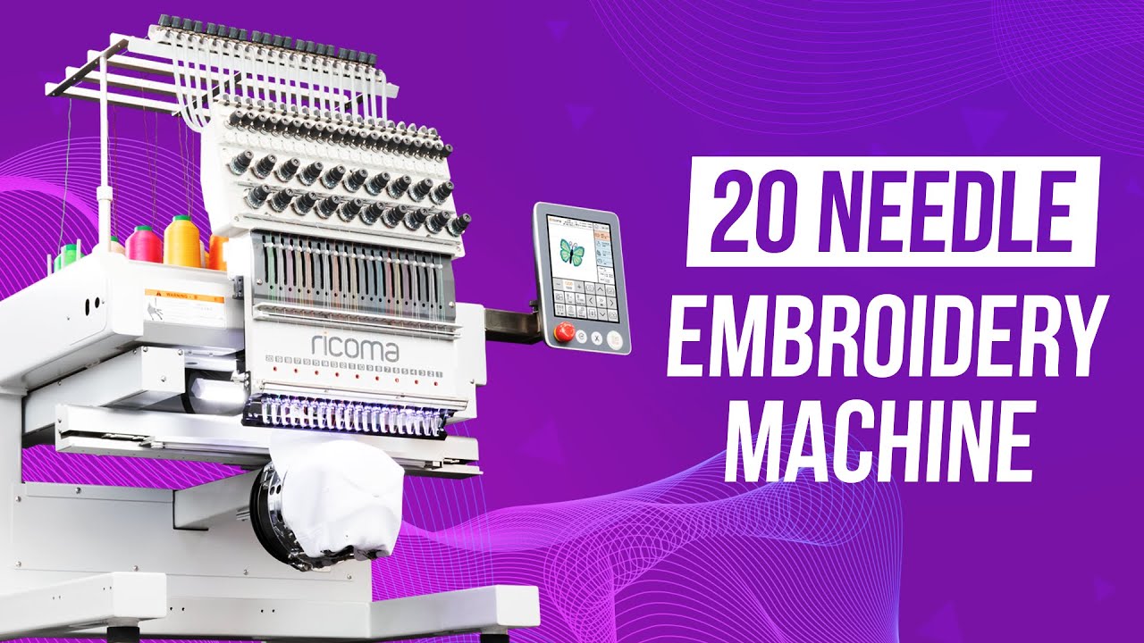 Ricoma’s 20 Needle Embroidery Machine MT-2001-8S