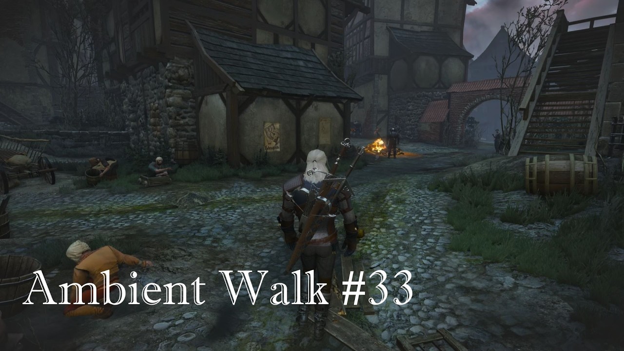 The Witcher 3 Ambient Nightwalk in Novigrad Hierarch Square