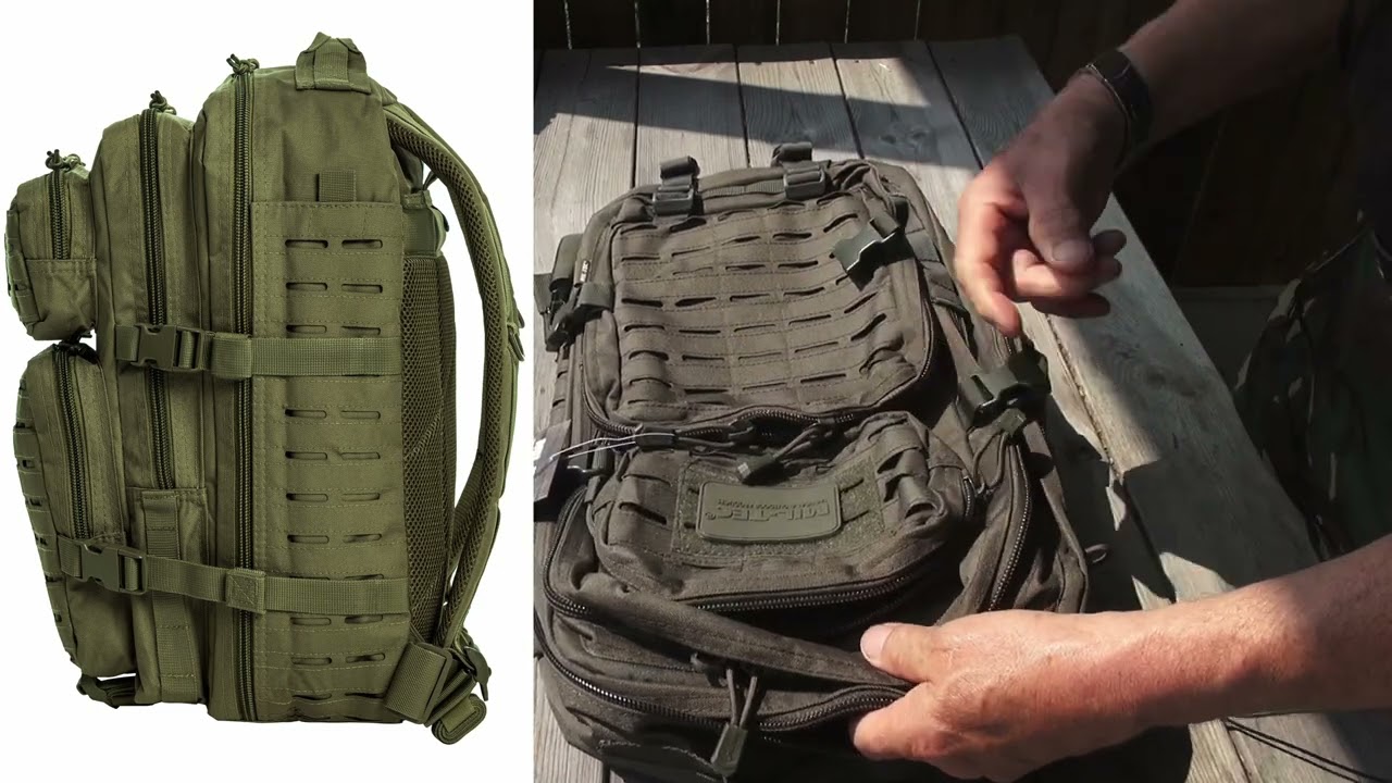Лучший тактический рюкзак. MIl-TEC Assault Pack Laser Cut Large Backpack 36 l Olive. Обзор.