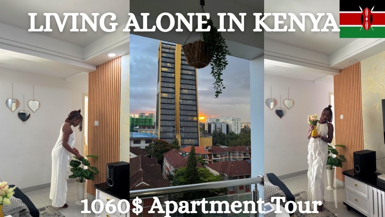 My 1060$ Furnished Apartment Tour in Nairobi| Living Alone in Nairobi,Kenya 🇰🇪