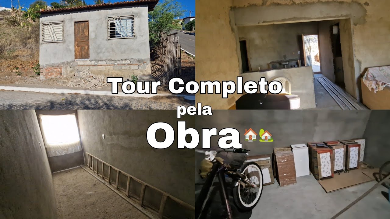TOUR COMPLETO PELA OBRA DA  MINHA CASA EM CONSTRUÇÃO | Noiva aos 19🏡🏠