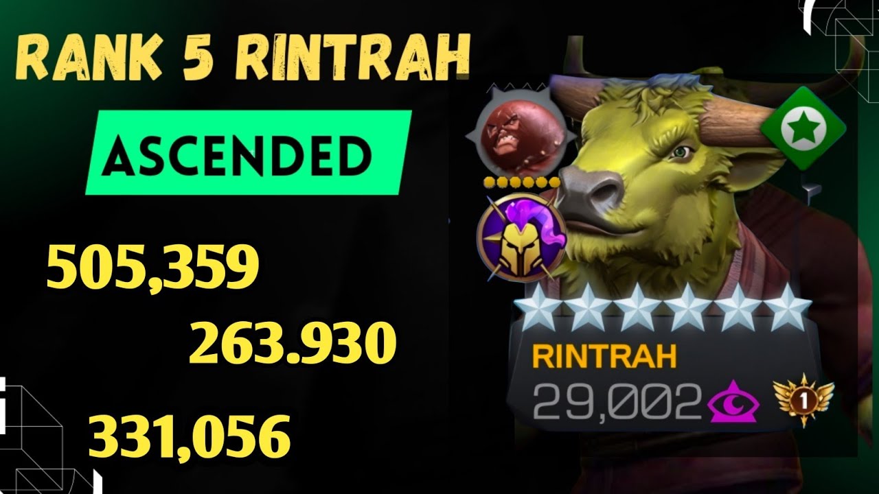 Rank 5 Ascended Rintrah is beast - Marvel Contest of Champions