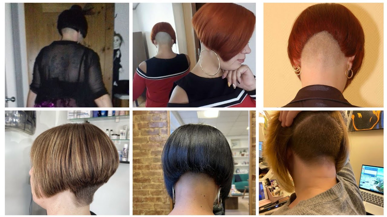 Nape Bob Haircuts ful and Half shaved for the Womens