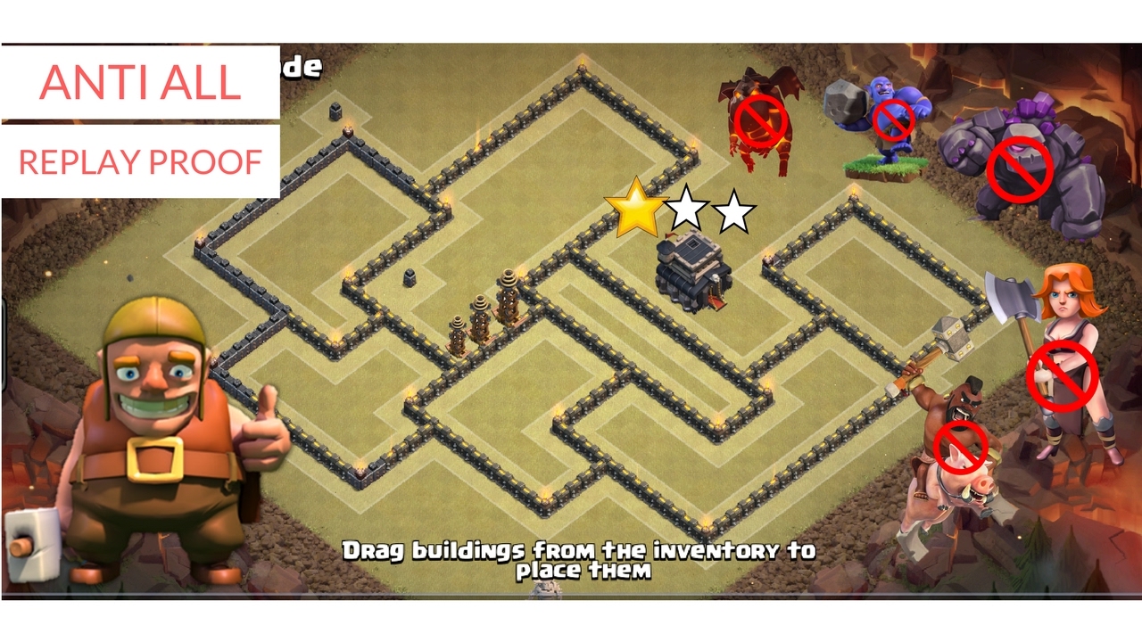 TH9 (Town Hall 9) War Base 2017 Anti GROUND & AIR (9x% Base) | Clash Of Clans
