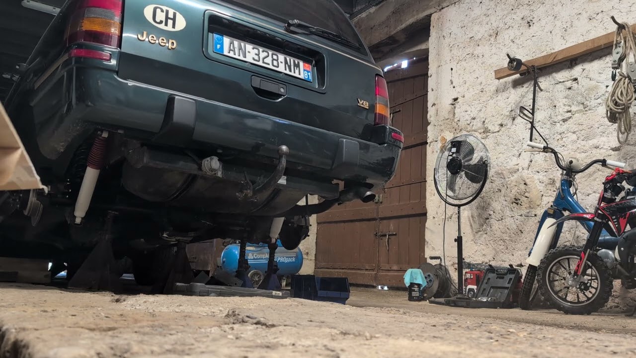 Jeep Grand Cherokee ZJ V8 5.2 FlowFX Muffler (by Flowmaster) Sound test! #flowmaster #v8 #jeep