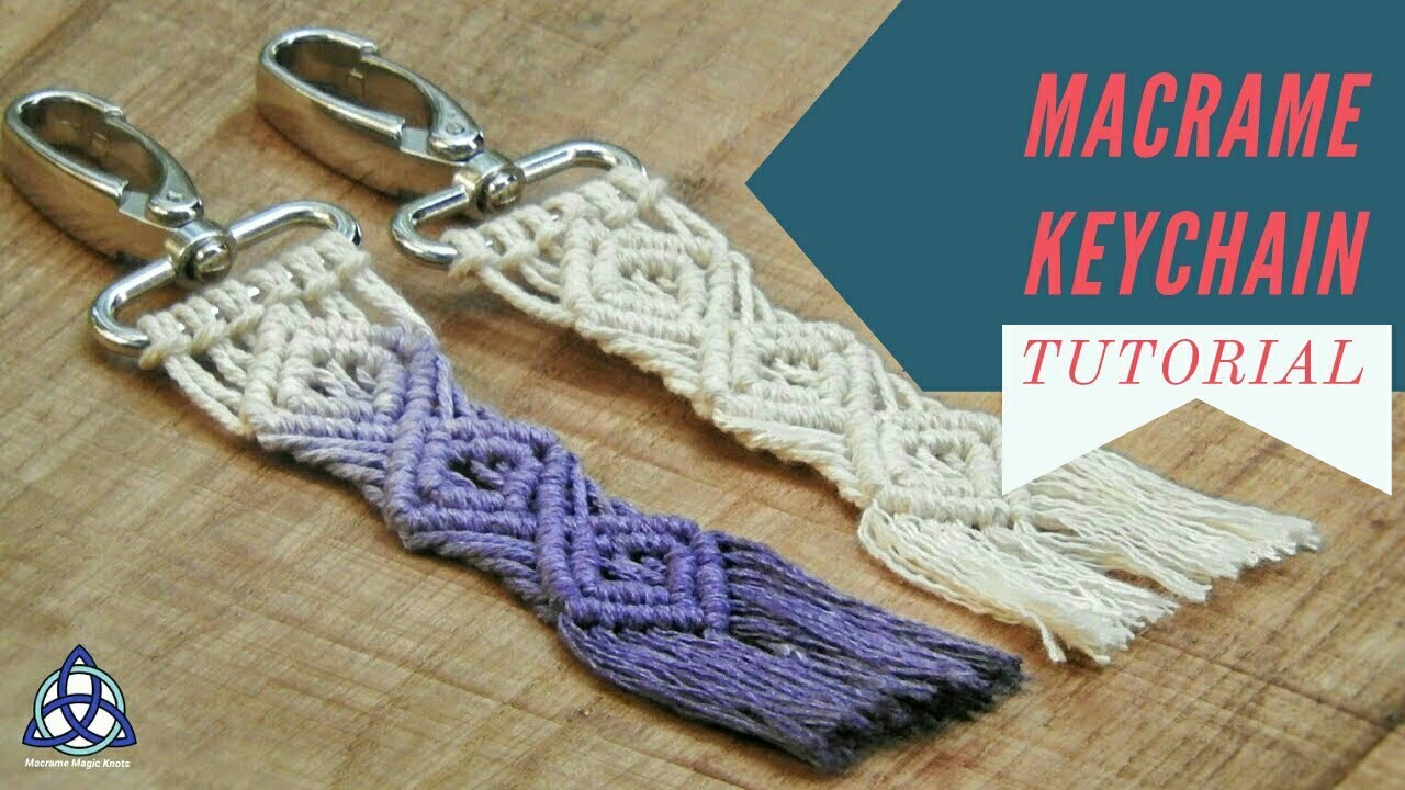 Macrame Keychain DIY - Macrame Key Hanger Tutorial / Macrame Pattern 1