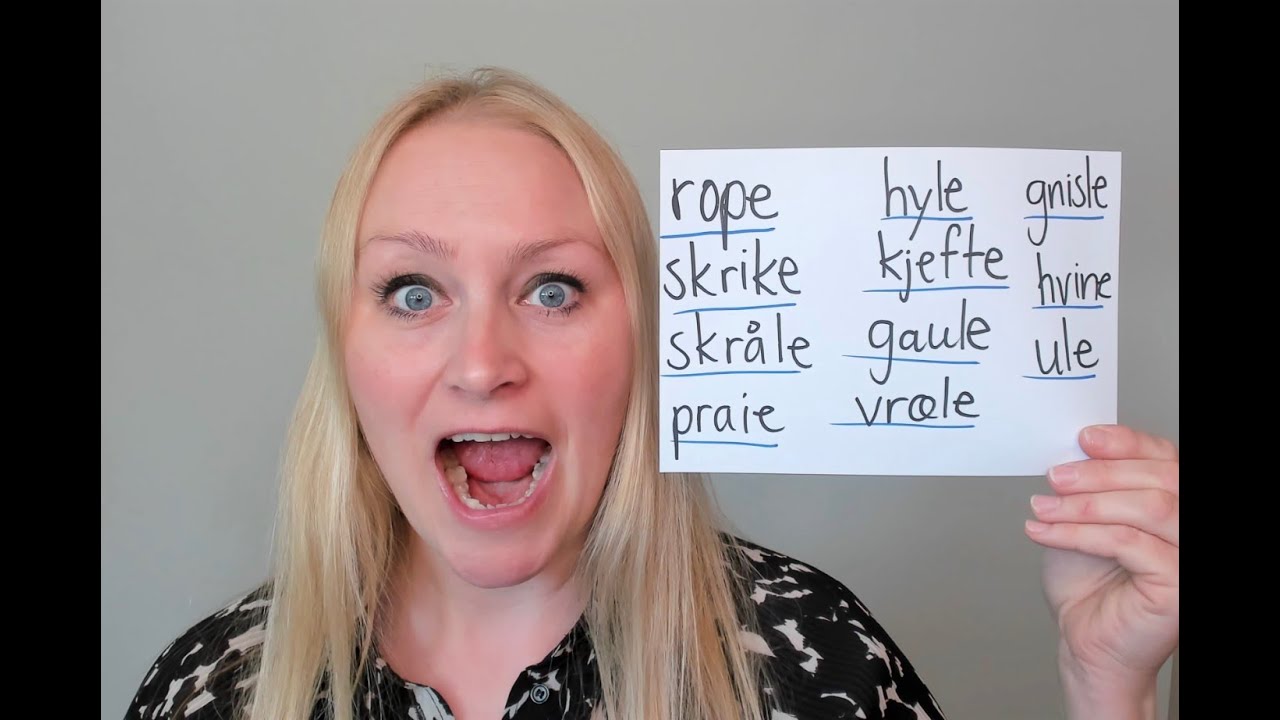 Video 1127 Rope, skrike, hyle, gaule, vræle og mange andre ord