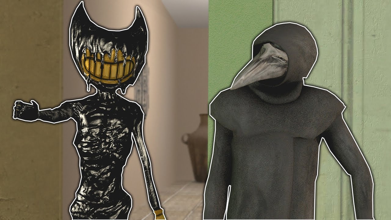 HIDING FROM SCP-049 and BENDY! - Garry's Mod Gameplay - Gmod Multiplayer Hide & Seek Survival