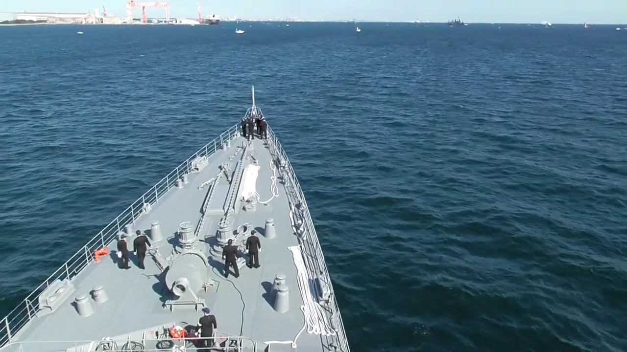 試験艦「あすか」（JS Asuka, ASE-6102）吉倉桟橋より出港編｜艦橋トップビュー｜横須賀【海上自衛隊】