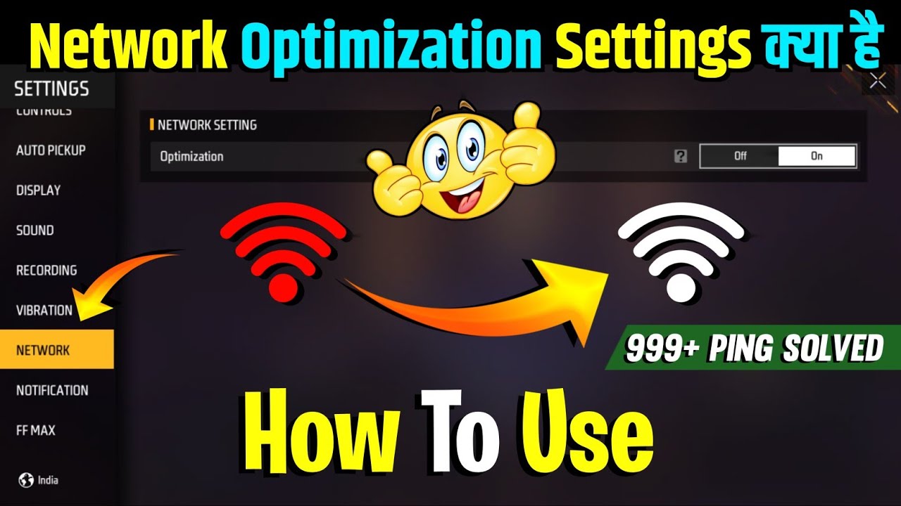 free fire network optimization settings kya hai | How to use network optimization settings in ff