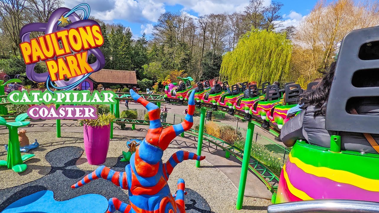 Cat-O-Pillar Coaster at Paultons Park Home of Peppa Pig World (Aug 2022) [4K]