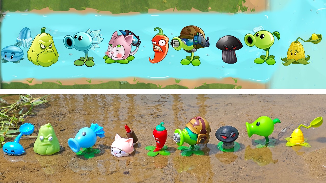 PLANTS VS ZOMBIES:TOY PLANTS VS GAME PLANTS SWIMMING POOL BATTLEⅡ.