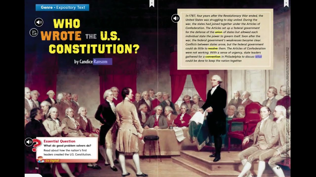 Wonders Grade 5 Who Wrote the US Constitution