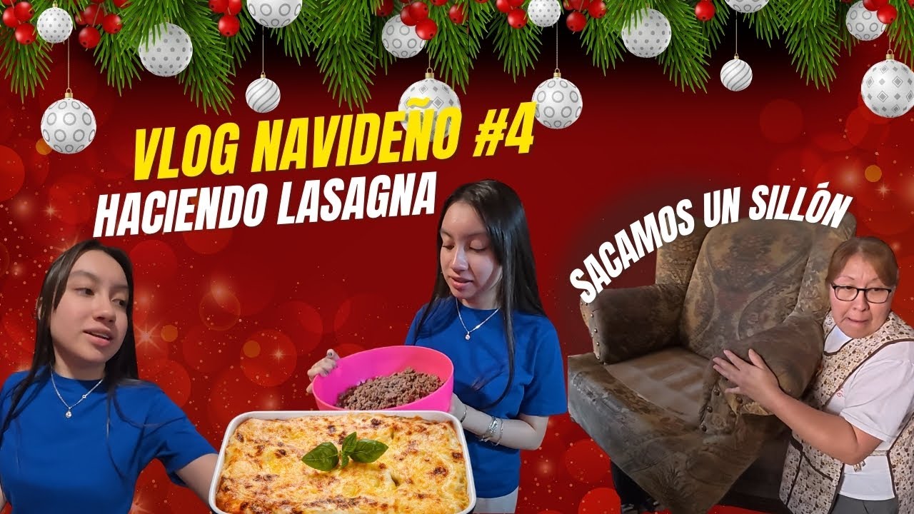 VLOG NAVIDEÑO #4: RECETA DE LASAGNA🍝 + HACEMOS PENDIENTES🎁🎄