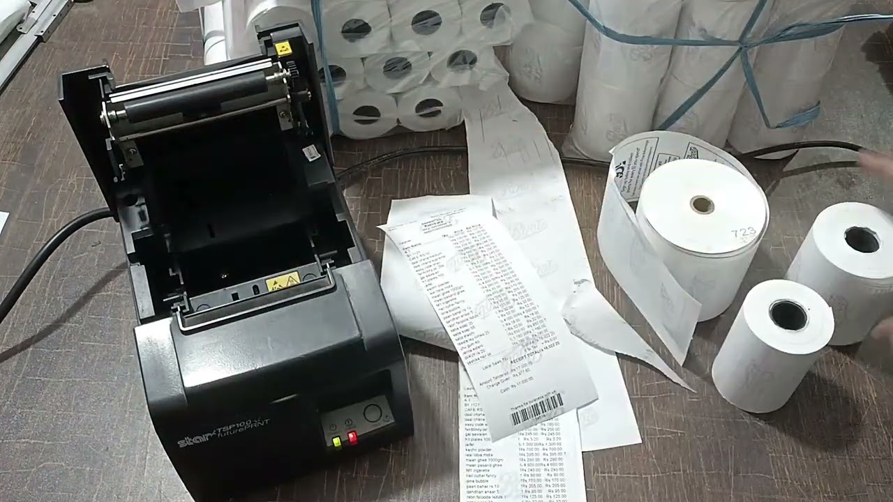 80mmx80mm thermal paper roll | 100Meter Thermal Printer Roll | Back Printed Thermal Roll
