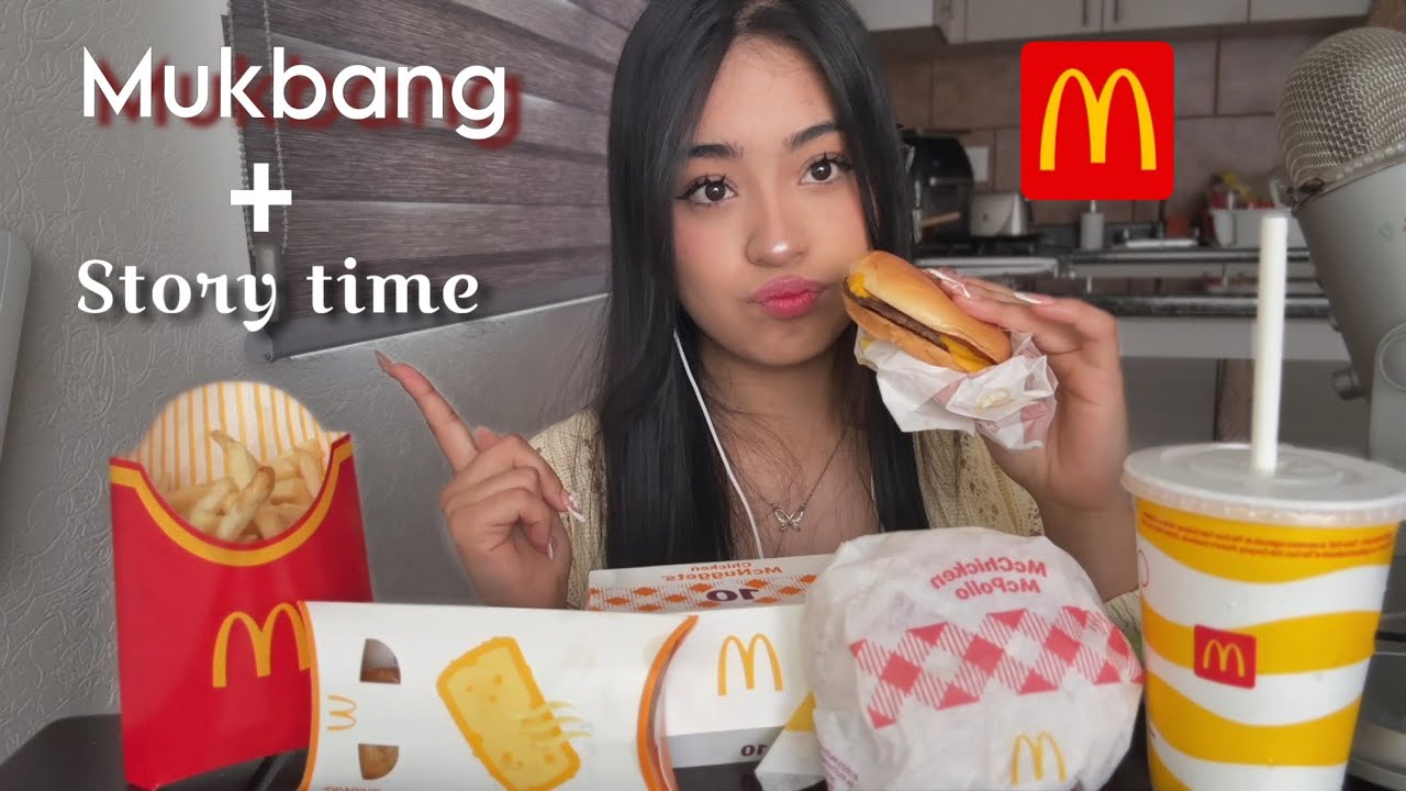ASMR story time “mis amigas me traicionaron 👭🏻💔” mientas como McDonald’s 🍔