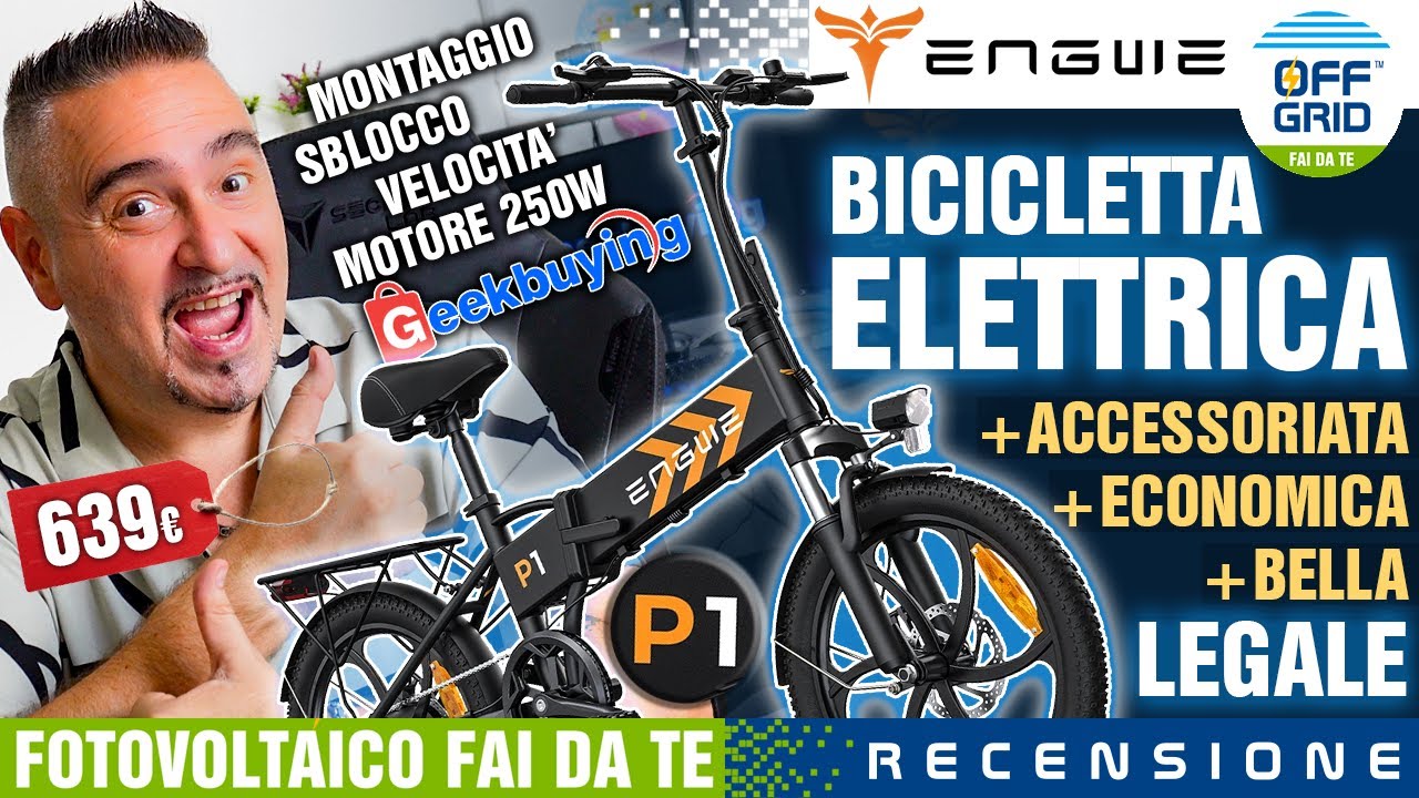 Bici Elettrica Economica e Superaccessoriata ENGWE P1 E-Bike Legale con Procedura Sblocco Velocità