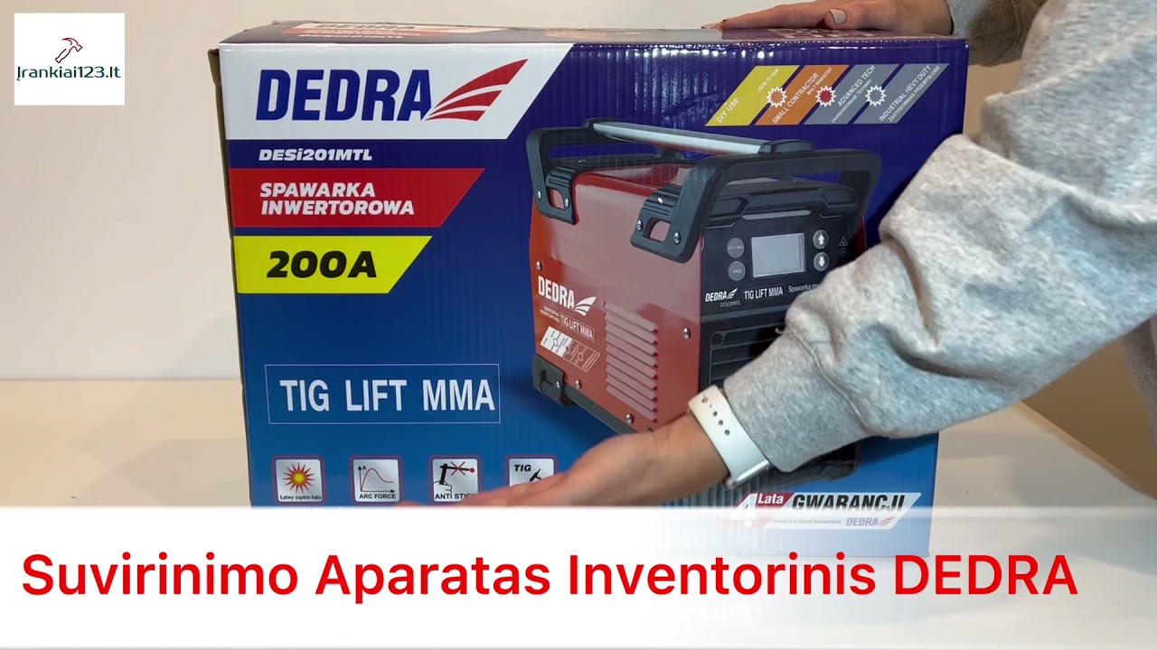 Suvirinimo aparatas inventorinis DEDRA DESI201MTL MMA 200A