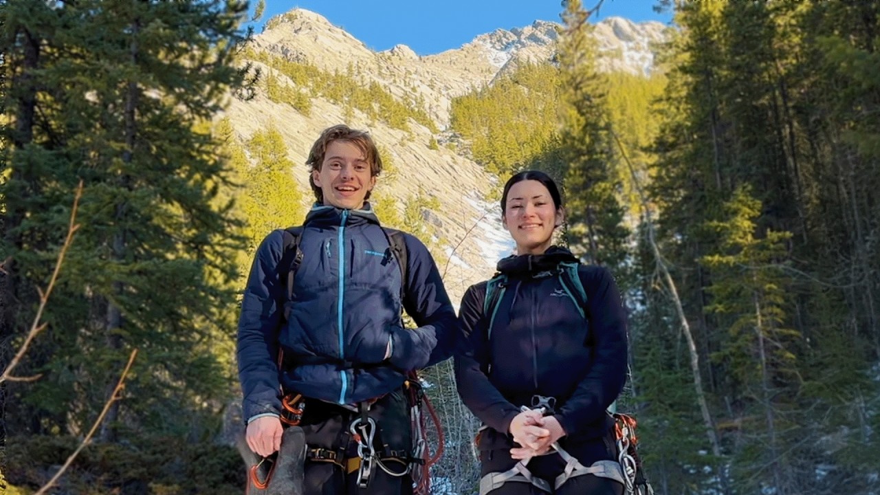 My Girlfriend tries Rock Climbing a 400ft Cliff!