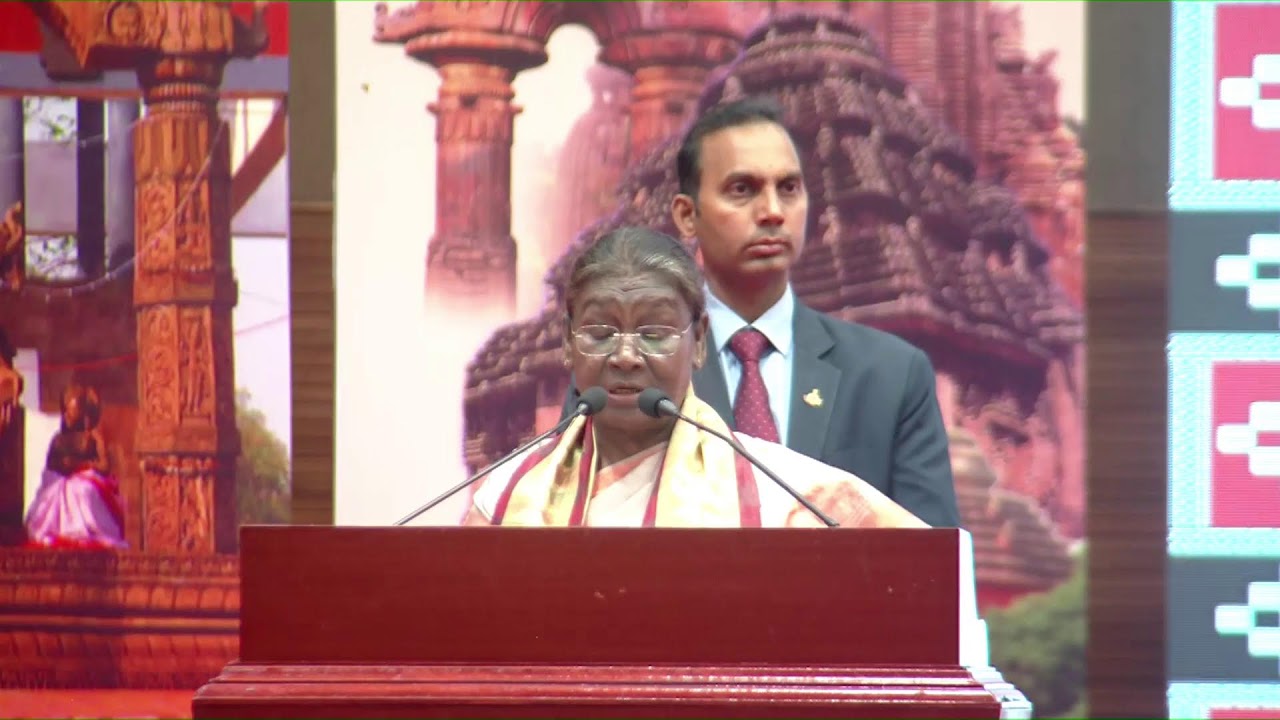 President Droupadi Murmu graces the 53rd convocation of Utkal University at Bhubaneswar.