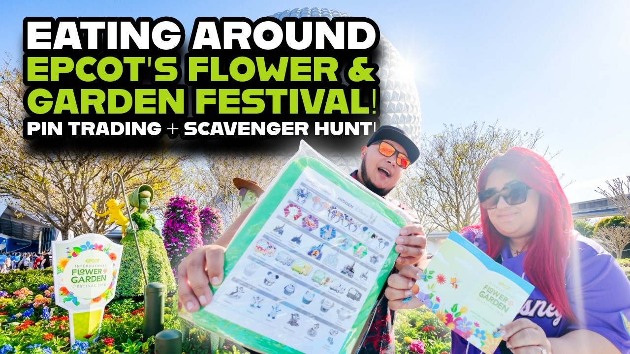 Едим на Фестивале цветов и садов в EPCOT! 🌸 Обмен значками + Квест!