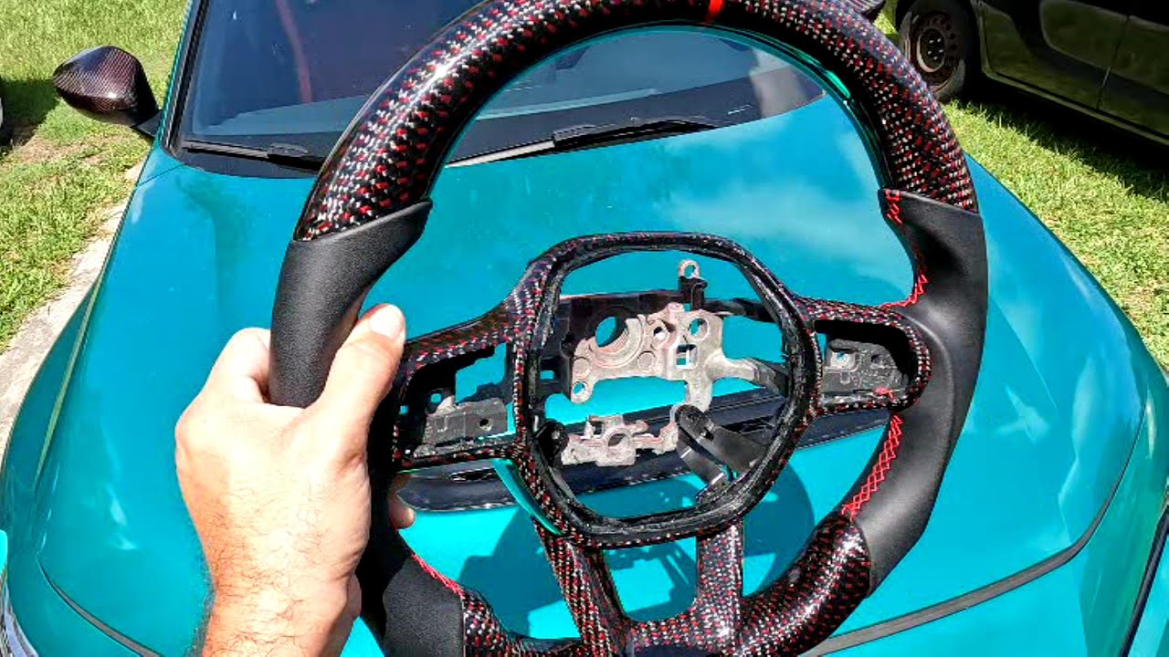 Carbon fiber steering wheel install on my 2023 Honda civic typeR FL5
