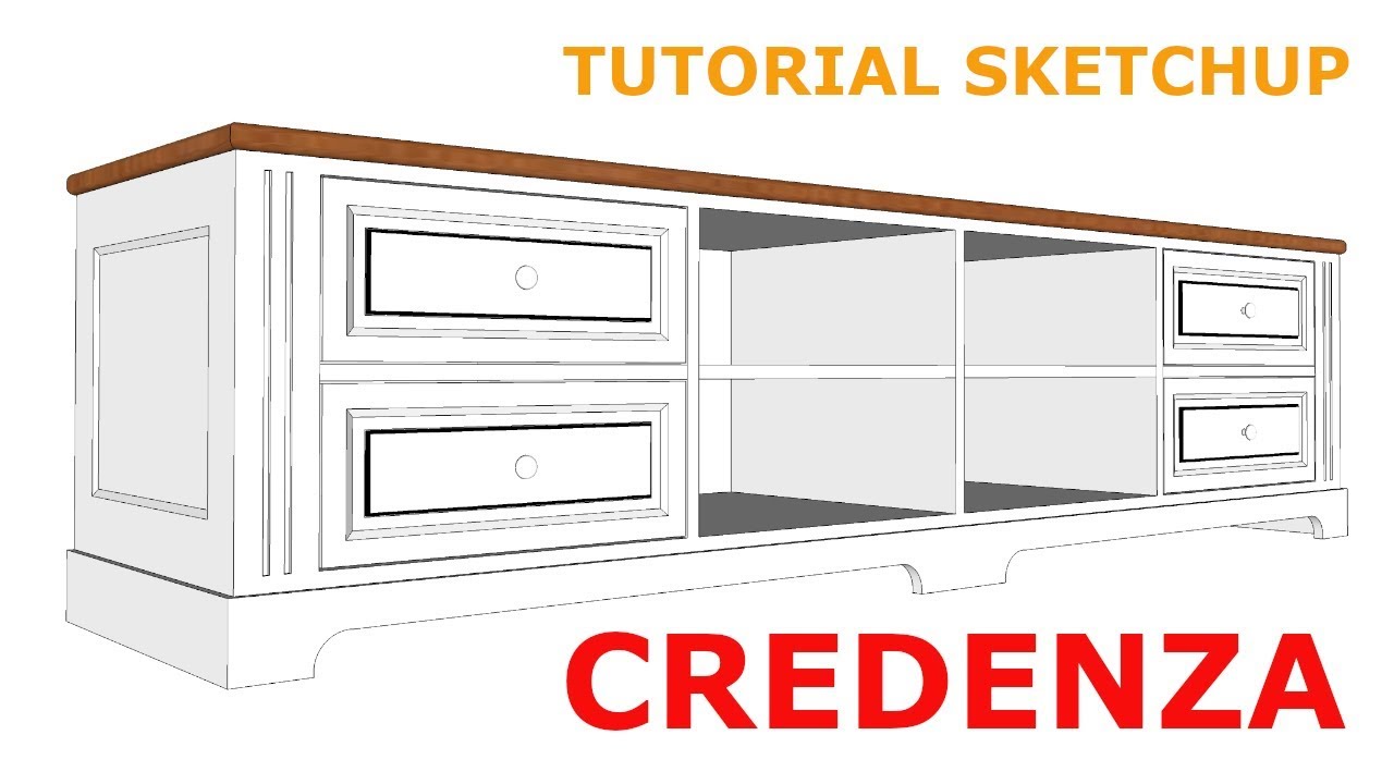 Membuat Credenza dengan Sketchup