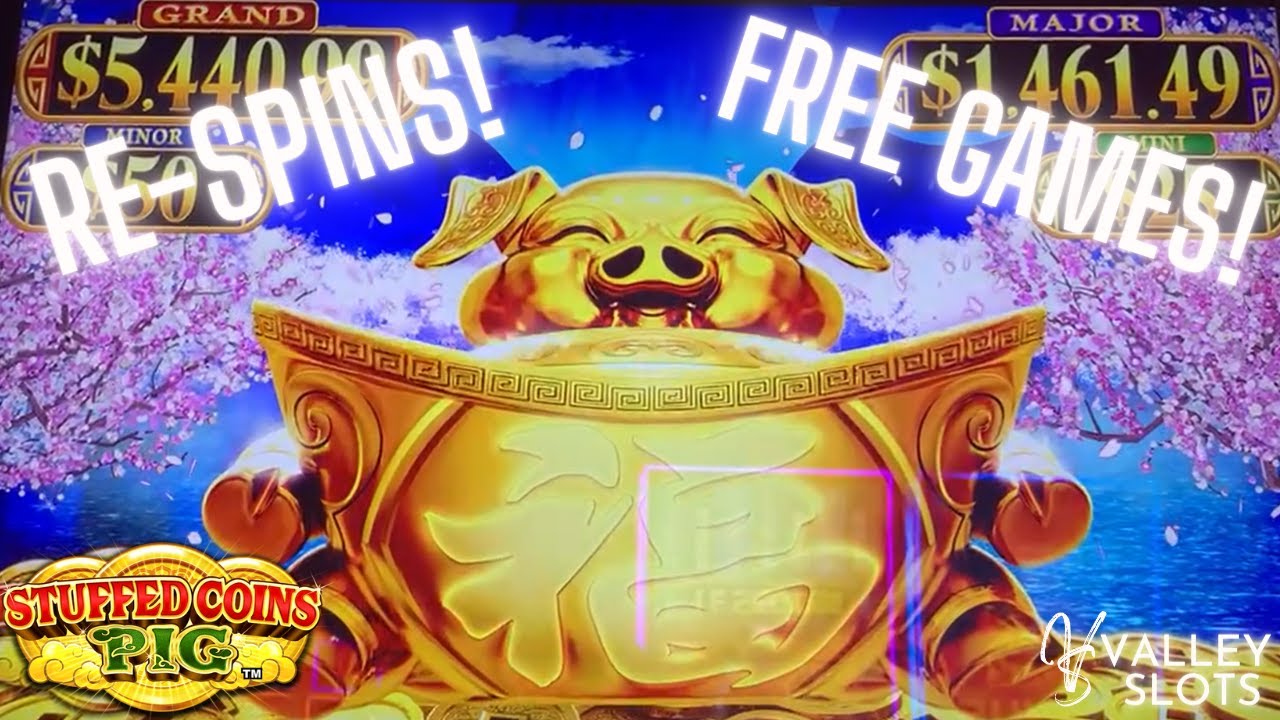 3 Features But Couldn't Wake up the Pig on Stuffed Coins Pig Slot Machine