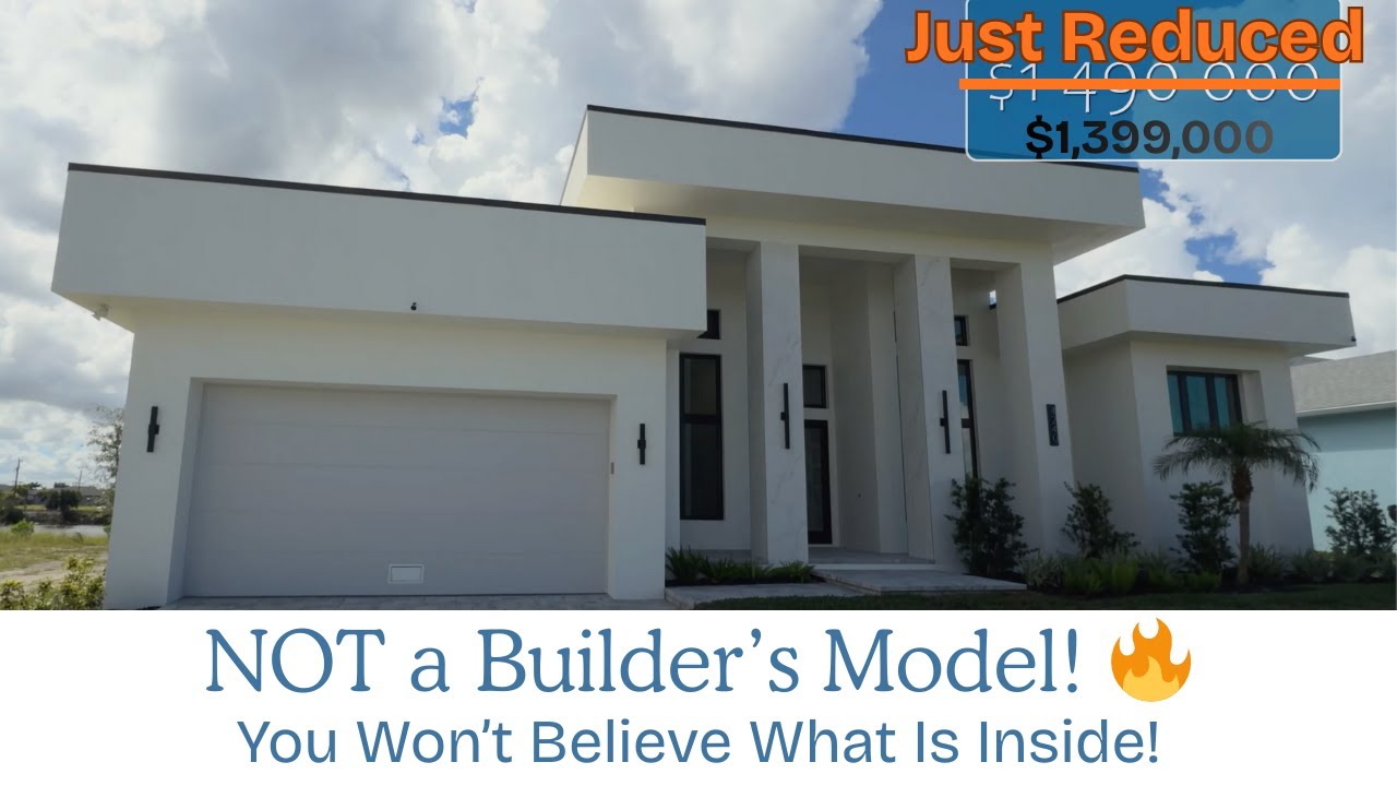 JUST REDUCED $40K! 🌴 Cape Coral Gulf Access Luxury Home Tour | NEW Construction Waterfront Home 2025