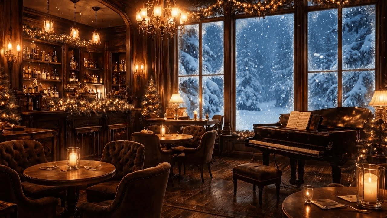 Soft Piano Jazz | European Piano Bar ❄️ Candlelight Night