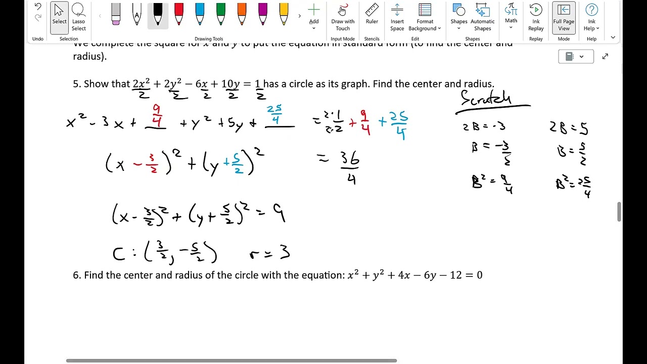 40   Graphing Circles and Semicircles